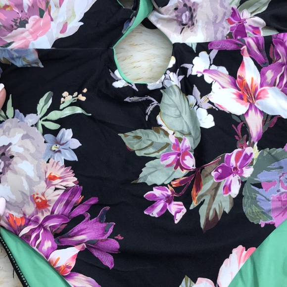 Becca Spring Fling 1Piece Swimsuit in Black Multi - Picture 7 of 8